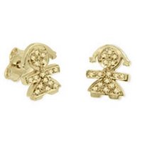 Ohrringe Le Bebé Dame in Gold Diamante LBB018 - LBB018